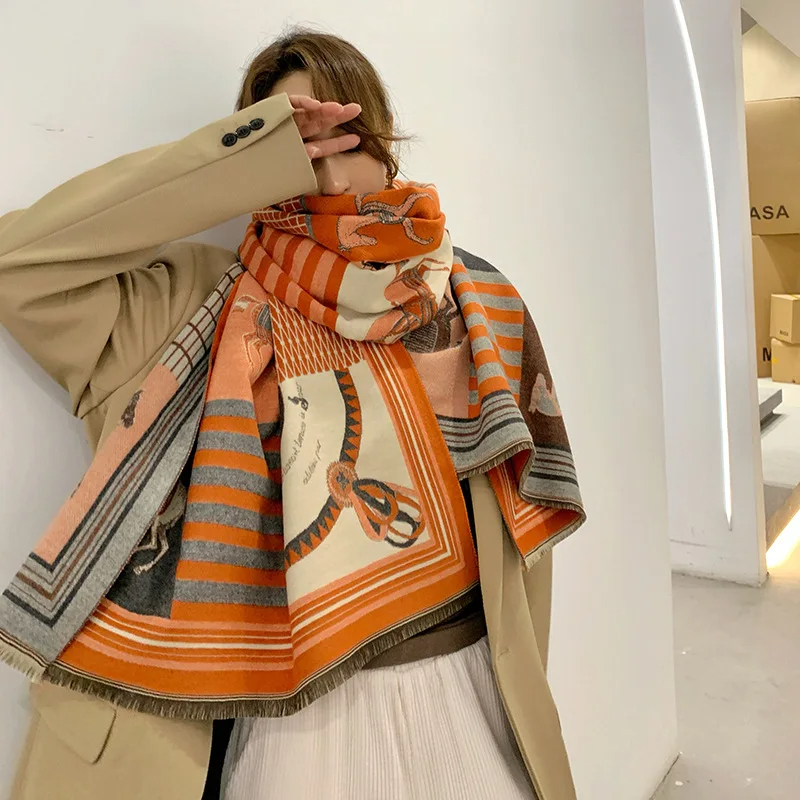 2024 New Luxury Winter Cashmer - Woven Scarf Blanket review and price