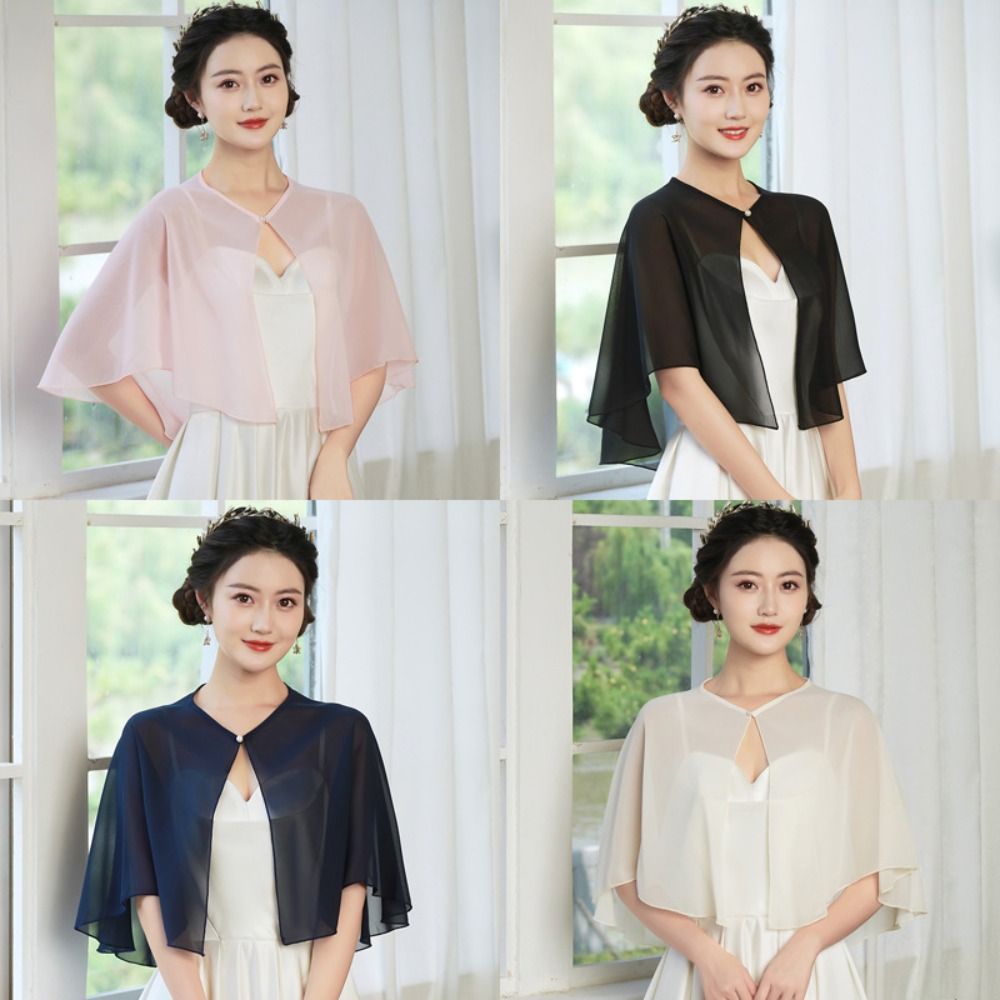 Vintage Sheer Chiffon Capelet  - Stole Wedding Shawl review and price