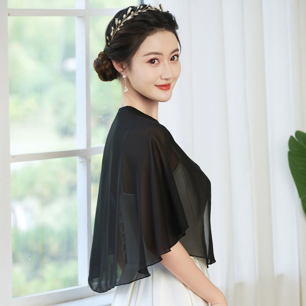 Vintage Sheer Chiffon Capelet  - Stole Wedding Shawl review and price